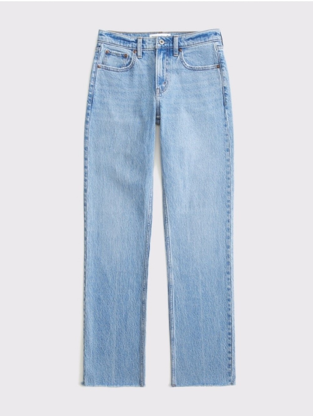 NWT 26 Extra Long Abercrombie 90s Straight Mid Rise Jeans